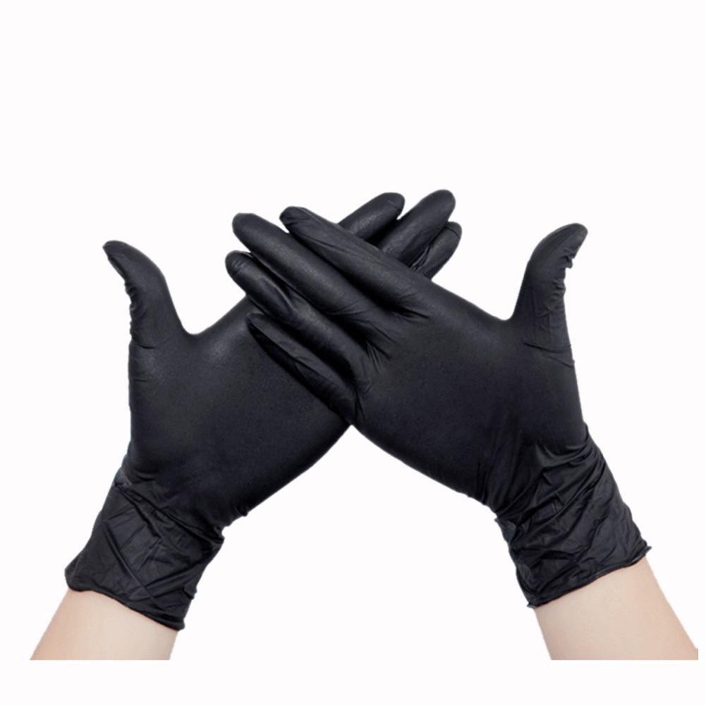 Перчатки нитриловые черные, 1 пара, р-р S, M.