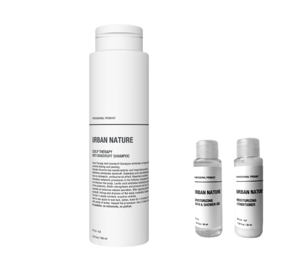 Набор против перхоти с терапевтическим эффектом URBAN NATURE 500 мл и саше