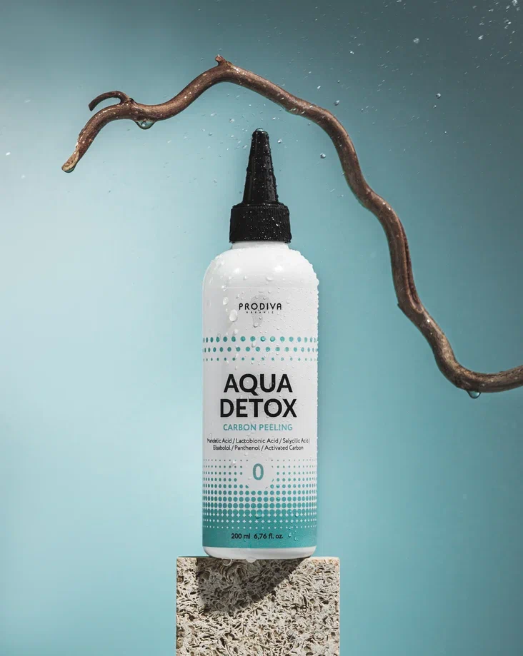 Угольный пилинг для очищения кожи головы Prodiva Aqua Detox Carbon Peeling, 200 мл