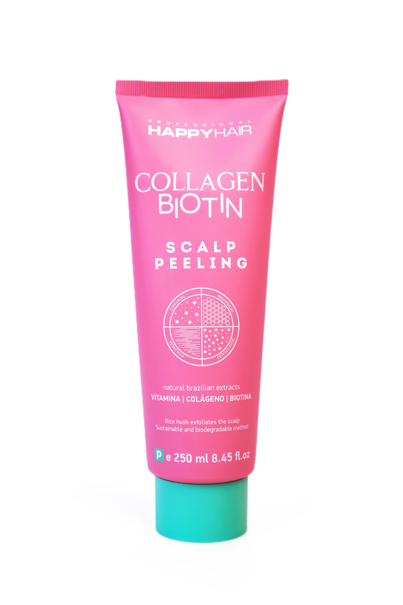 Happy Hair collagen biotin peeling with mint cold пилинг 250 мл