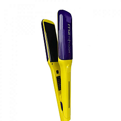 Утюжок титановые широкие пластины MZ Typhoon фиолетовый/желтый