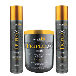 Набор для глубокого увлажнения волос SoupleLiss Triplox, 3х1000 мл