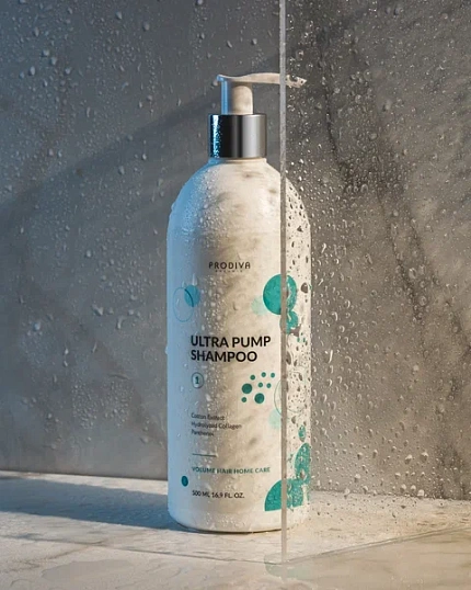 Шампунь для пышного объема и плотности волос PRODIVA Ultra Pump Shampoo, 500 мл