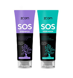 Комплект для домашнего ухода ZOOM SOS Shampoo 250 ml + SOS Mask 250 ml 